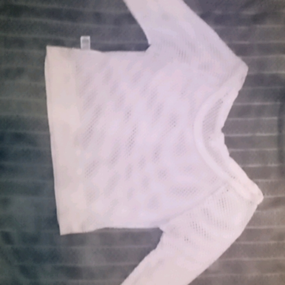 A mesh crop top